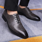 MEN'S STYLISH BUSINESS STONE PATTERN DRESS SHOES 48518761S