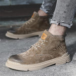 MEN'S LACE-UP CASUAL RETRO WORK STYLE BOOTS 84014659S