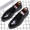 MEN'S THICK-SOLED SLIP-ON CASUAL BUSINESS LEATHER SHOES 30317375S