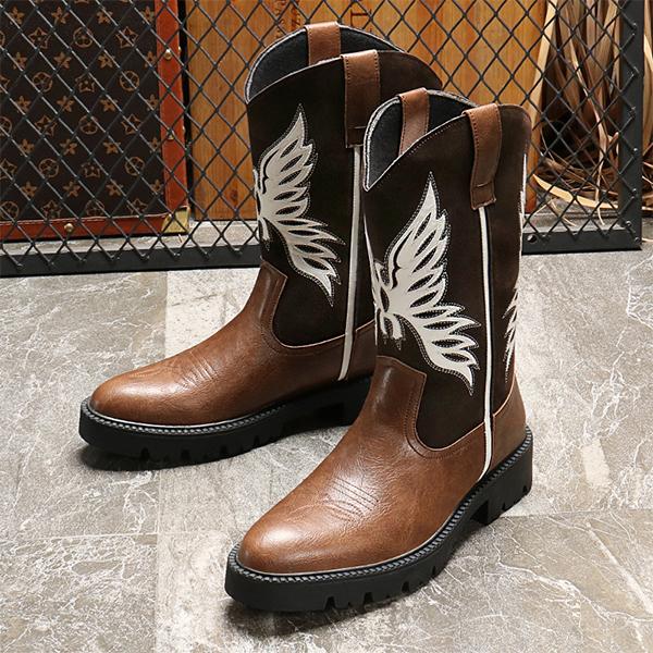 MEN'S RETRO POINTED WESTERN COWBOY BOOTS 83264024YL