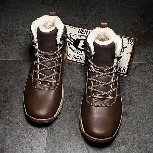 MEN'S COLD RESISTANT AND WARM LACE UP SNOW BOOTS 76422412YL