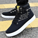 MEN'S CASUAL LETTER HIGH TOP CANVAS SHOES 34738690S