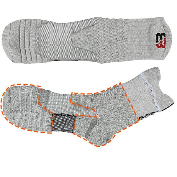 MEN'S CONTRASTING TOWEL BOTTOM SPORTS SOCKS 20183332YL