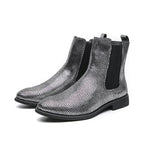 MEN'S HOLIDAY CHRISTMAS LOW HEELED LEATHER BOOTS 64794942YL