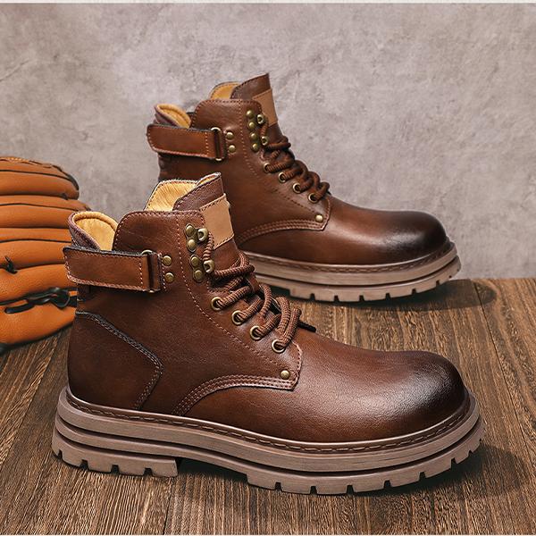 MEN'S RETRO LACE UP CASUAL BOOTS 09567829YL