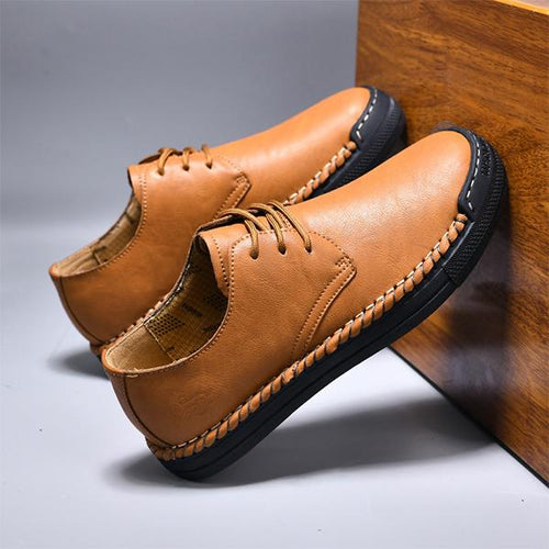 MEN'S RETRO LACE UP LEATHER SHOES 56172698YL