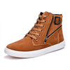 MEN'S BELT BUCKLE LACE-UP HIGH-TOP CASUAL SHOES 42210186S