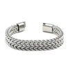 MEN'S TITANIUM STEEL STAINLESS STEEL DOUBLE ROW SQUARE CHAIN MAGNETIC BUCKLE BRACELET 70916637YL