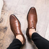 MEN'S CLASSIC LACE UP POINTED LEATHER SHOES 20844462YL