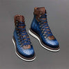 MEN'S COLOR CONTRASTING RETRO LACE UP BOOTS 42761203YL