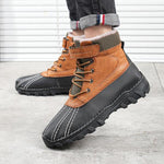 MEN'S CASUAL LACE-UP PLUSH COMBAT BOOTS 26534339S