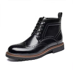 MEN'S RETRO BROGUE ENGRAVED LACE UP BOOTS 75060948S