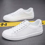 MEN'S BREATHABLE ALL-MATCH WHITE CASUAL SHOES 96714352S