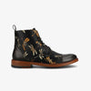 MEN'S RETRO DRAGONFLY FLOWER LACE UP BOOTS 83691849S