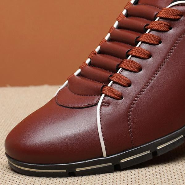 MEN'S RETRO CASUAL LACE UP LEATHER SHOES 67977352YL