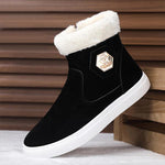 MEN'S FASHION PLUSH SIDE ZIPPER ANKLE SNOW BOOTS 03174802S