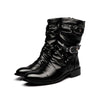 MEN'S STYLISH BELT BUCKLE HIGH TOP ANKLE BOOTS 04305927S