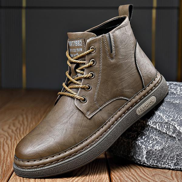 MEN'S WARM CASUAL HIGH TOP LACE UP BOOTS 56037250S