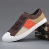 MEN'S CASUAL CONTRAST COLOR SLIP-ON CANVAS SHOES 76427249S