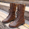 MEN'S RETRO LACE UP LEATHER BOOTS 00012800YL