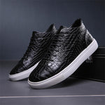 MEN'S CROCODILE PATTERN BUSINESS HIGH-TOP SNEAKERS 06290933S