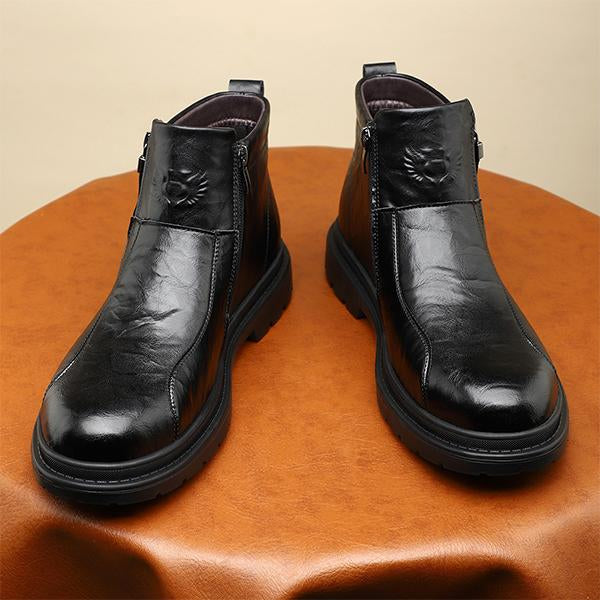 MEN'S ROUND TOE SIDE ZIPPER ANKLE BOOTS 75563300YL