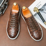 MEN'S CASUAL STONE PATTERN LACE-UP SNEAKERS 37736175S