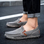 MEN'S VINTAGE DISTRESSED RAW EDGE CANVAS SHOES 30305538S