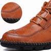 MEN'S LACE-UP HANDMADE FLAT CASUAL SHOES 30114969S