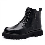 MEN'S FASHION SIDE ZIPPER HIGH TOP LACE UP BOOTS 05593128S