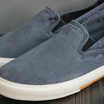 MEN'S DISTRESSED SLIP-ON WASHED CANVAS DECK SHOES 00108473S