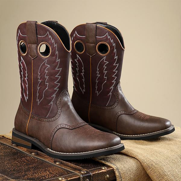 MEN'S RETRO EMBROIDERED STITCHING WESTERN BOOTS 12254712S