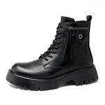 MEN'S CASUAL THICK-SOLED LACE-UP POCKET BOOTS 29655135S