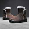 MEN'S CASUAL FUR COLLAR SLIP-ON FLAT SNOW BOOTS 84370125S