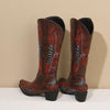 MEN'S POINTED EMBROIDERY THICK HEEL RETRO WESTERN BOOTS 96350662YL