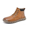 MEN'S FAUX FUR WARM LINED RETRO LACE UP BOOTS 55392112YL