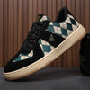 MEN'S FASHIONABLE DIAMOND PLAID CASUAL SNEAKERS 41434303S