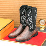 MEN'S RETRO EMBROIDERED KNIGHT BOOTS 69802405YL