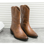 MEN'S POINTED OUTDOOR LEATHER BOOTS 42593795YL