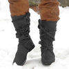 MEN'S RETRO BRAIDED ROUND TOE MID-CALF BOOTS 72652343S