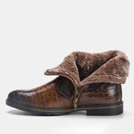 MEN'S RETRO STONE PATTERN WARM COTTON BOOTS 99545698S