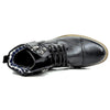 MEN'S METAL DOUBLE ZIPPER RETRO MOTORCYCLE LACE UP BOOTS 24167164YL