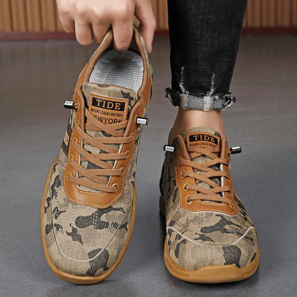 MEN'S RETRO CAMOUFLAGE CASUAL FLAT SNEAKERS 11410527S