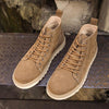 MEN'S NUBUCK LEATHER THICK-SOLED CASUAL LACE-UP BOOTS 31333554S