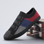 MEN'S CASUAL CONTRAST COLOR SLIP-ON CANVAS SHOES 76427249S