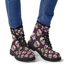 MEN'S CASUAL EASTER SKULL PATTERN LACE-UP BOOTS 60866985S