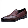 MEN'S STYLISH TEXTURED LEATHER SLIP-ON DRESS SHOES 15279050S