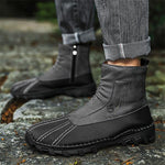 MEN'S CASUAL HIGH TOP SIDE ZIPPER COMBAT BOOTS 73373687S