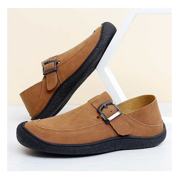 MEN'S RETRO SHALLOW SOFT SOLED LEATHER SHOES 46989256YL