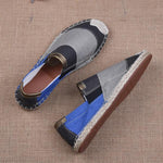 MEN'S LINEN CONTRAST COLOR CASUAL ESPADRILLES 16531277S